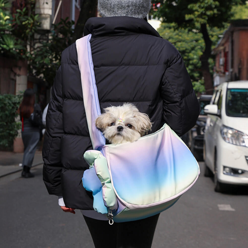 Colorful Fashion PU Leather Waterproof Portable Pet Carrier Bag