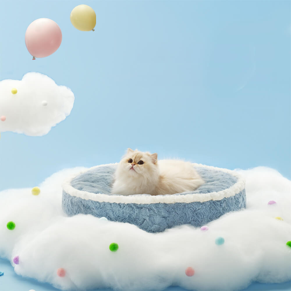 Cream Pie Ultra-Soft Plush Pet Bed
