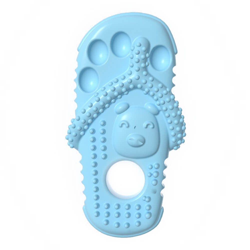 Zapatillas de juguete para masticar para perros, juguete de limpieza de dientes resistente a mordeduras impermeables