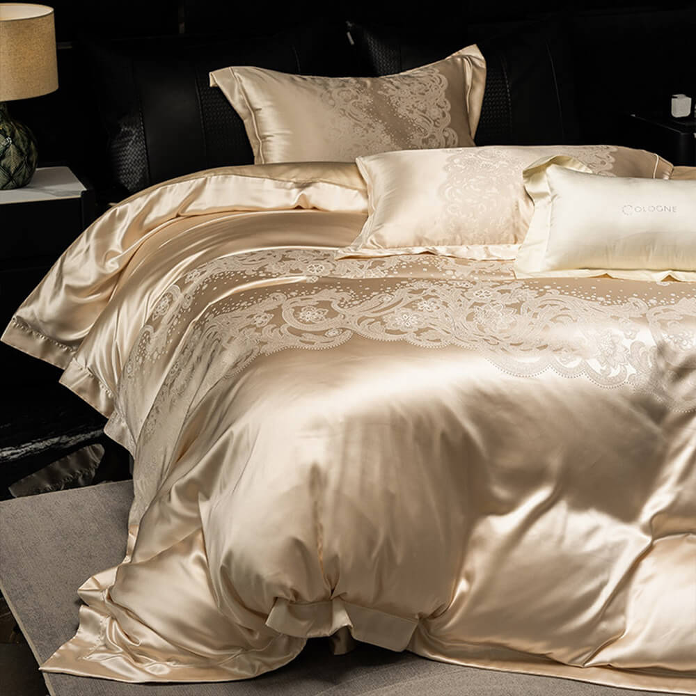 Elegant Luxury Silky High-Density Tencel Cotton Bed Sheet Set