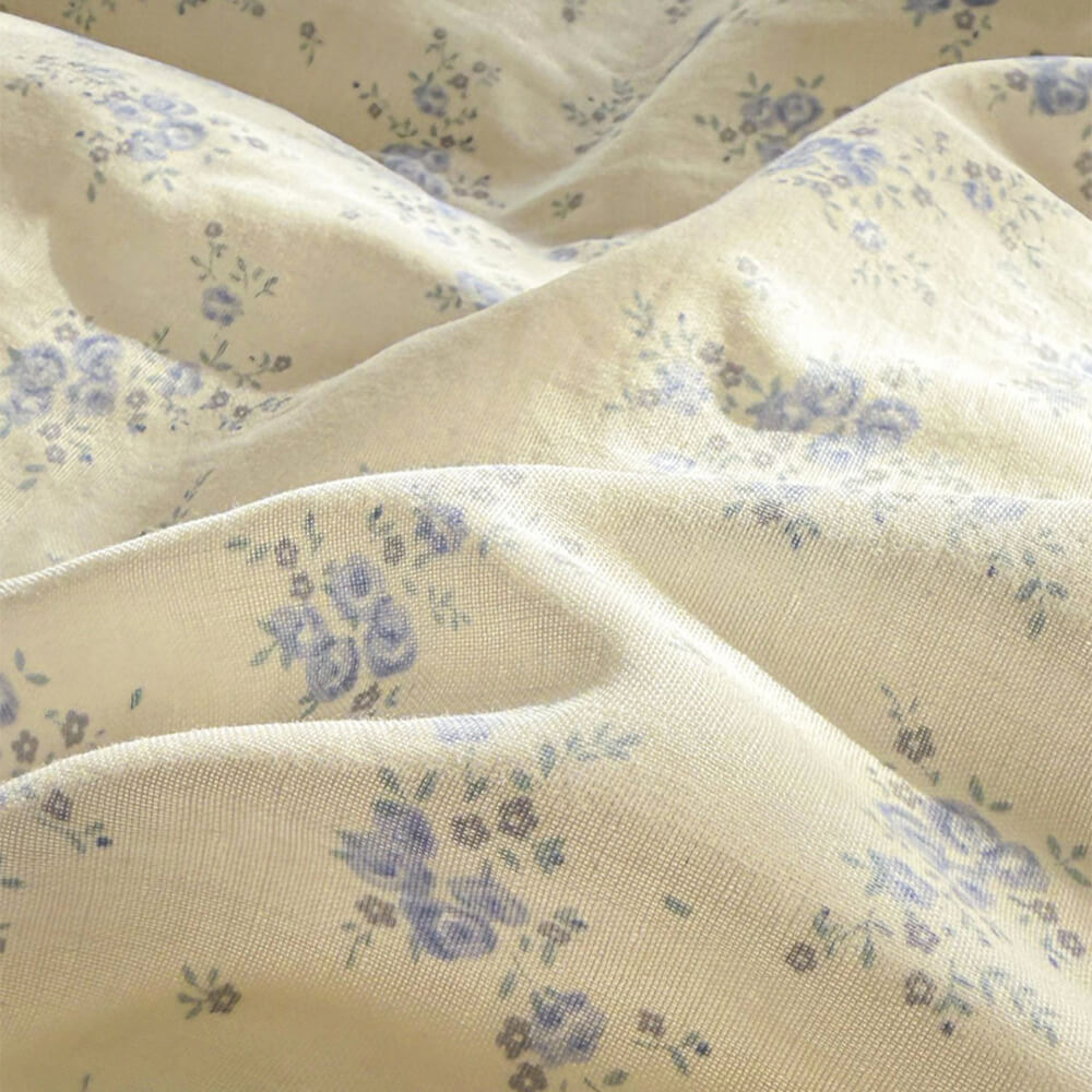 Floral Double-Layer Cotton Lace Bed Sheet Set