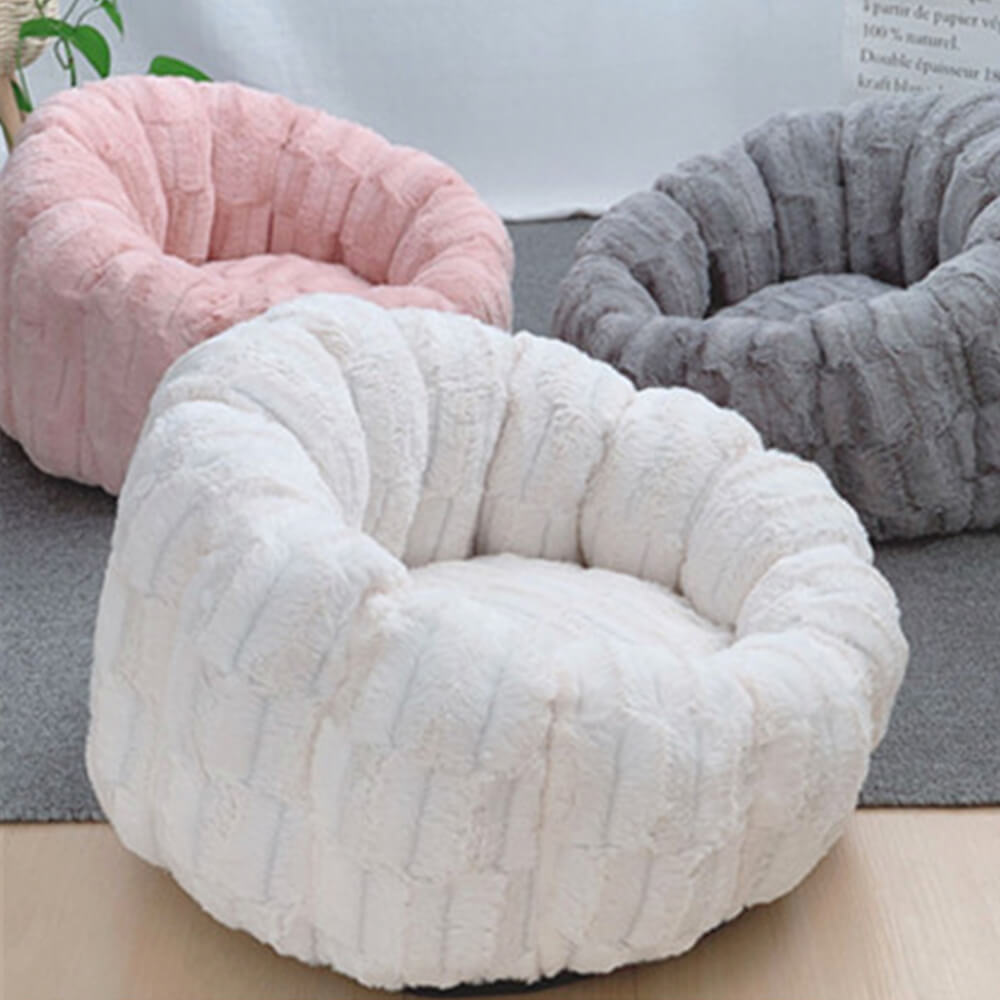 Fluffy Windproof Warm Semi-Enclosed Removable Cushion Dog & Cat Bed