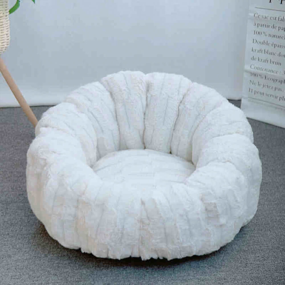 Fluffy Windproof Warm Semi-Enclosed Removable Cushion Dog & Cat Bed