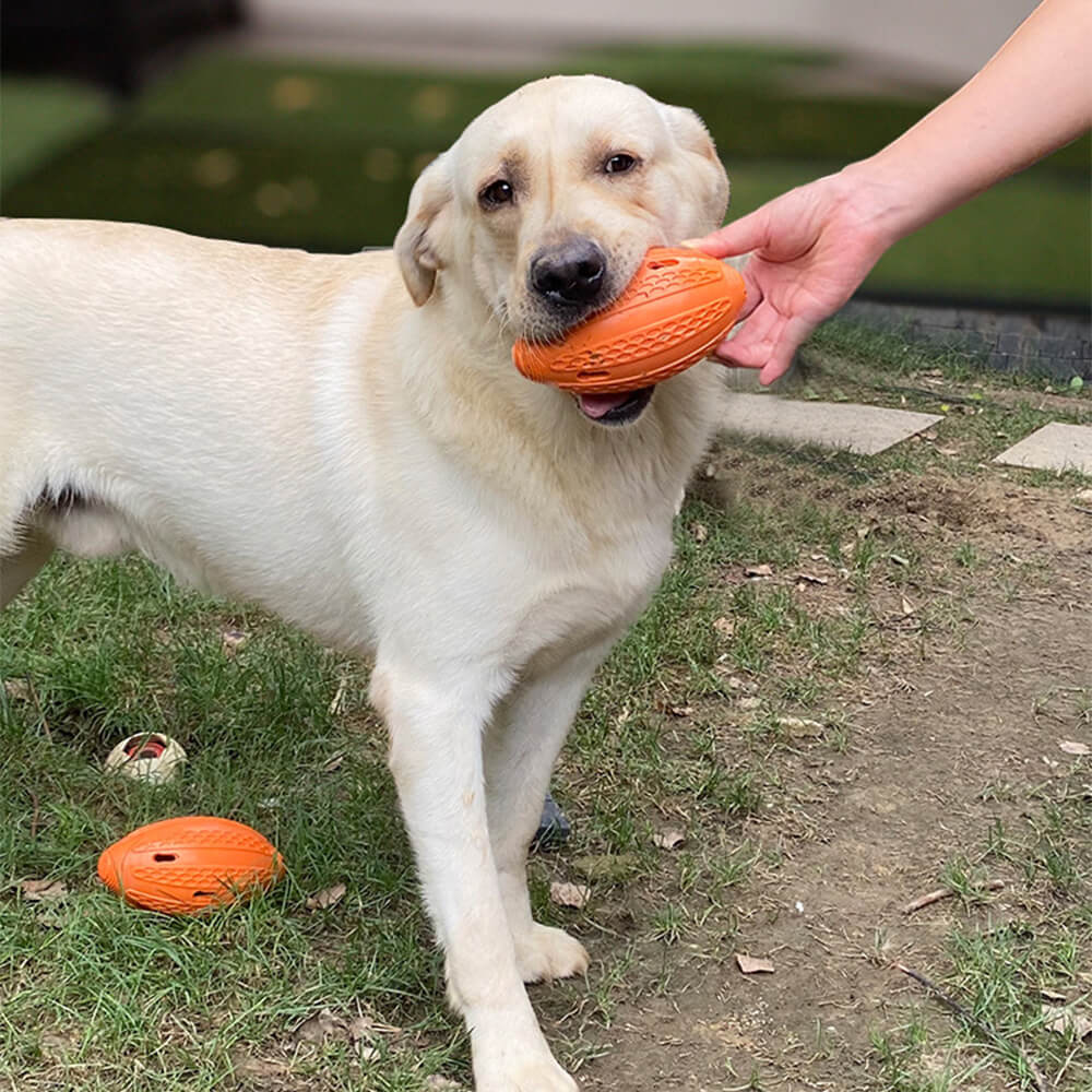 Football-Shaped Dog Chew Toy Hidden Treats Interactive Toy