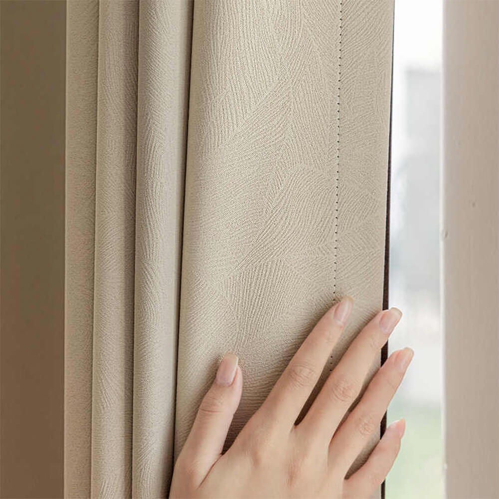 All-seasons Elegant Botanical Embossed Heavyweight Blackout Curtains