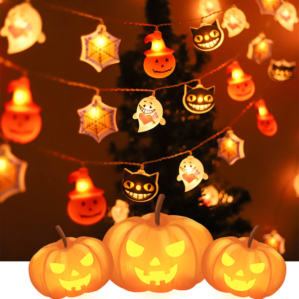 Halloween Pumpkin Ghost Decorative Light LED String Light