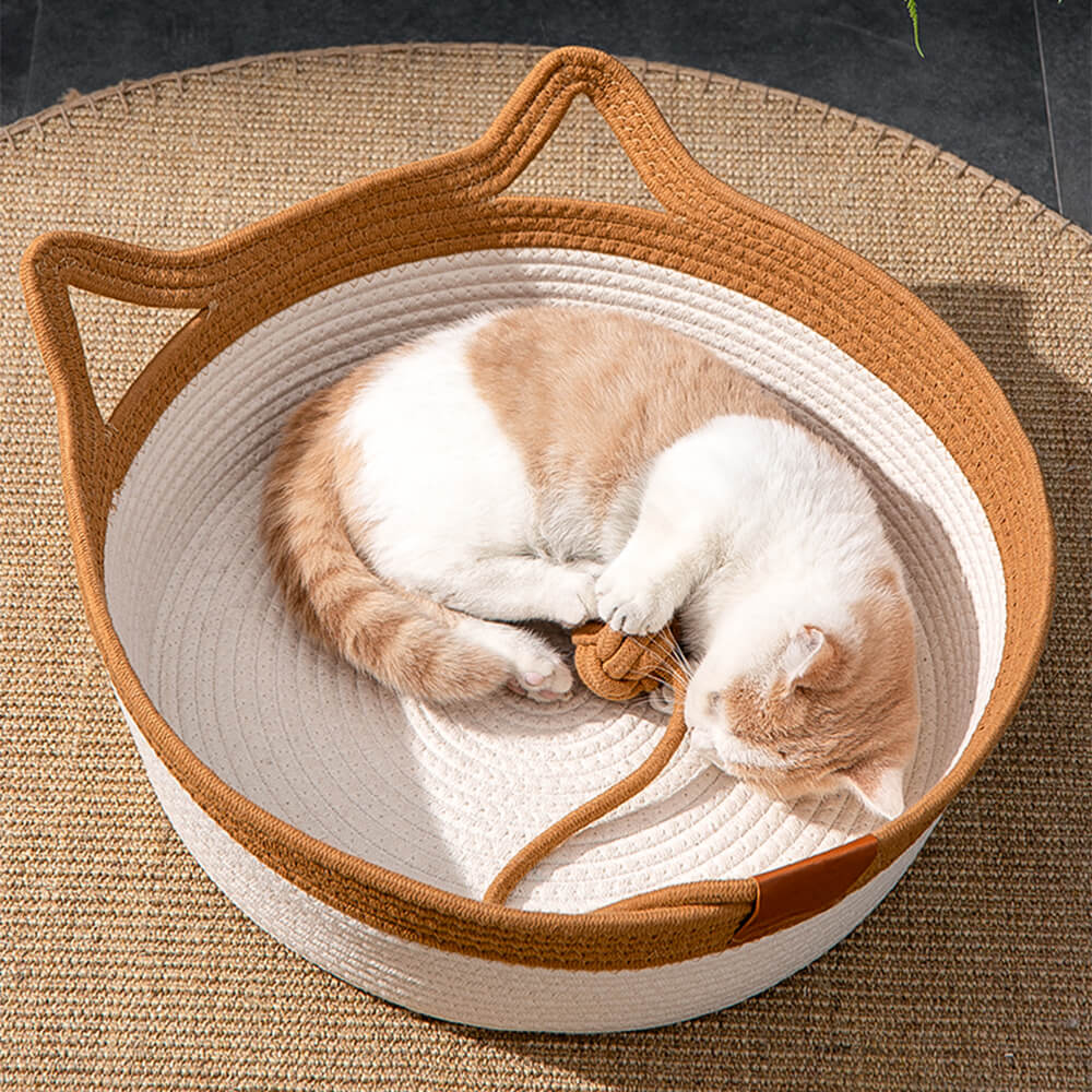 Handmade Cozy Multi-Use Durable Woven Cat Nest Bed