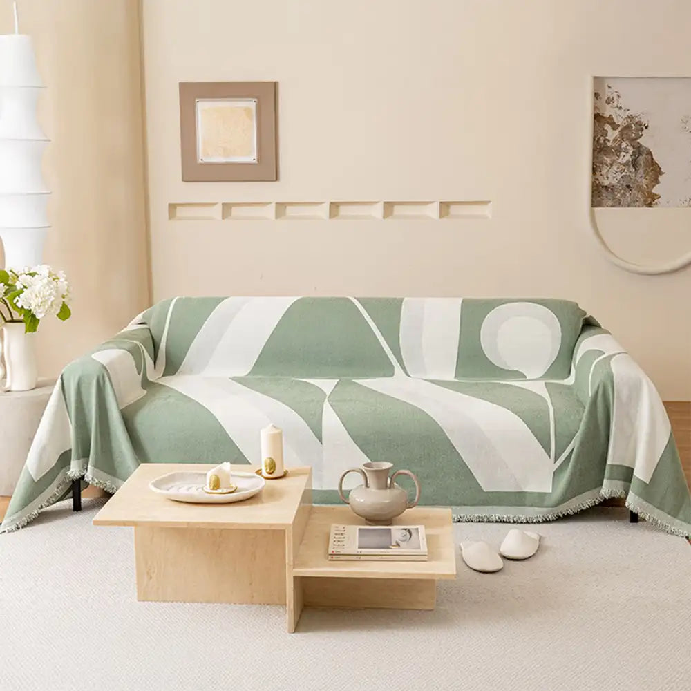Arte moderno Chenille All-Season Fit Universal Fit Cubierta de sofá multifuncional