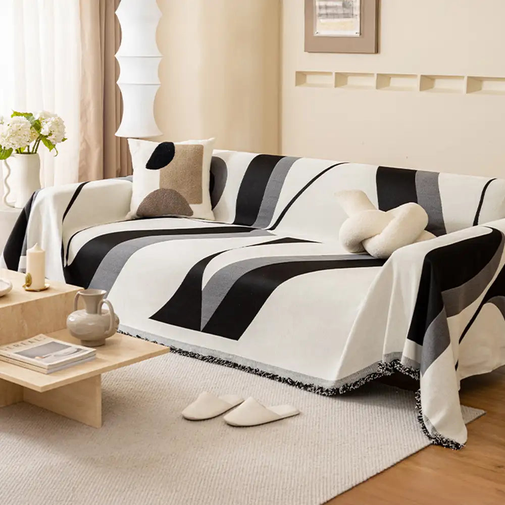 Arte moderno Chenille All-Season Fit Universal Fit Cubierta de sofá multifuncional