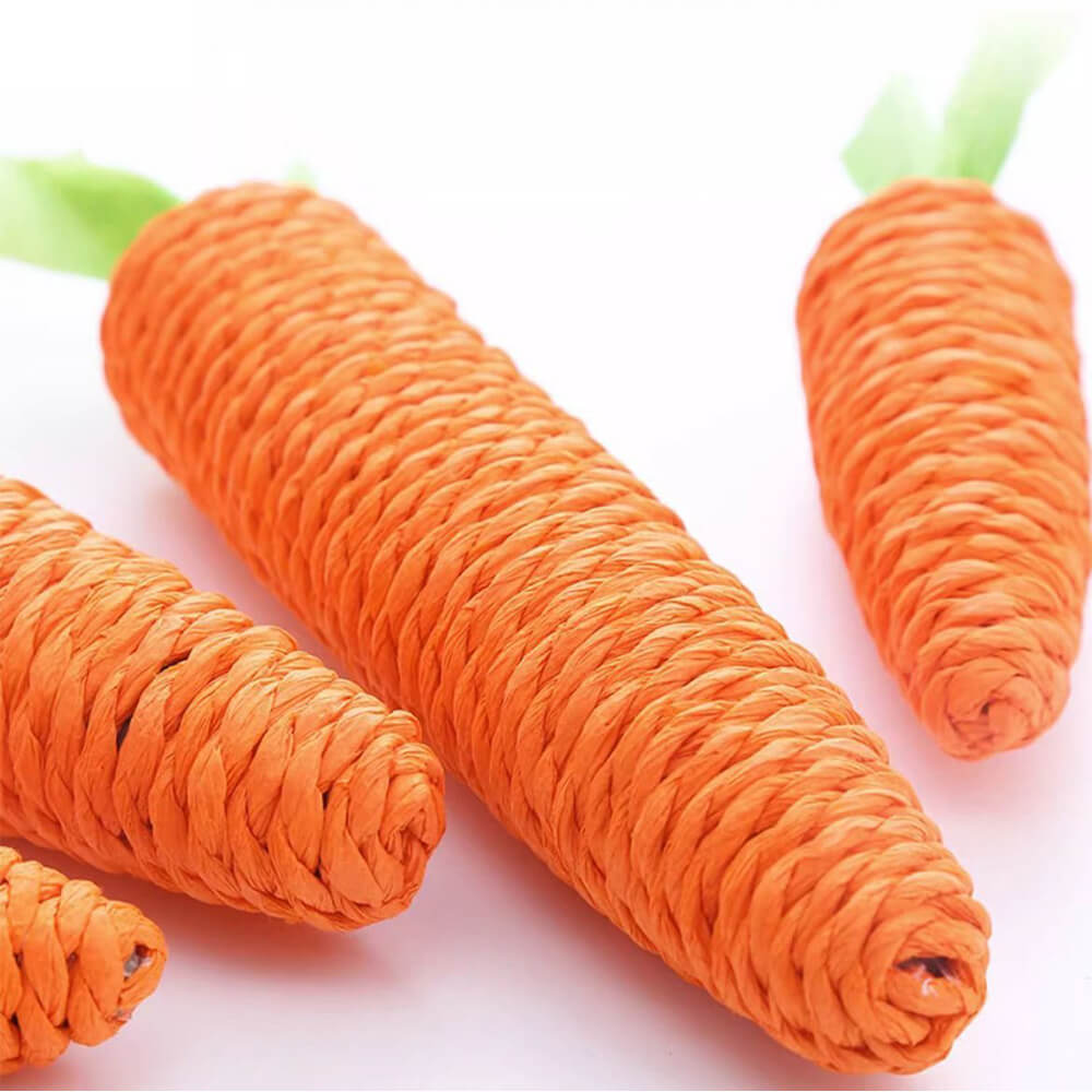 Natural Sisal Carrot Chew Toy Bite-Resistant Cat Teething Toy