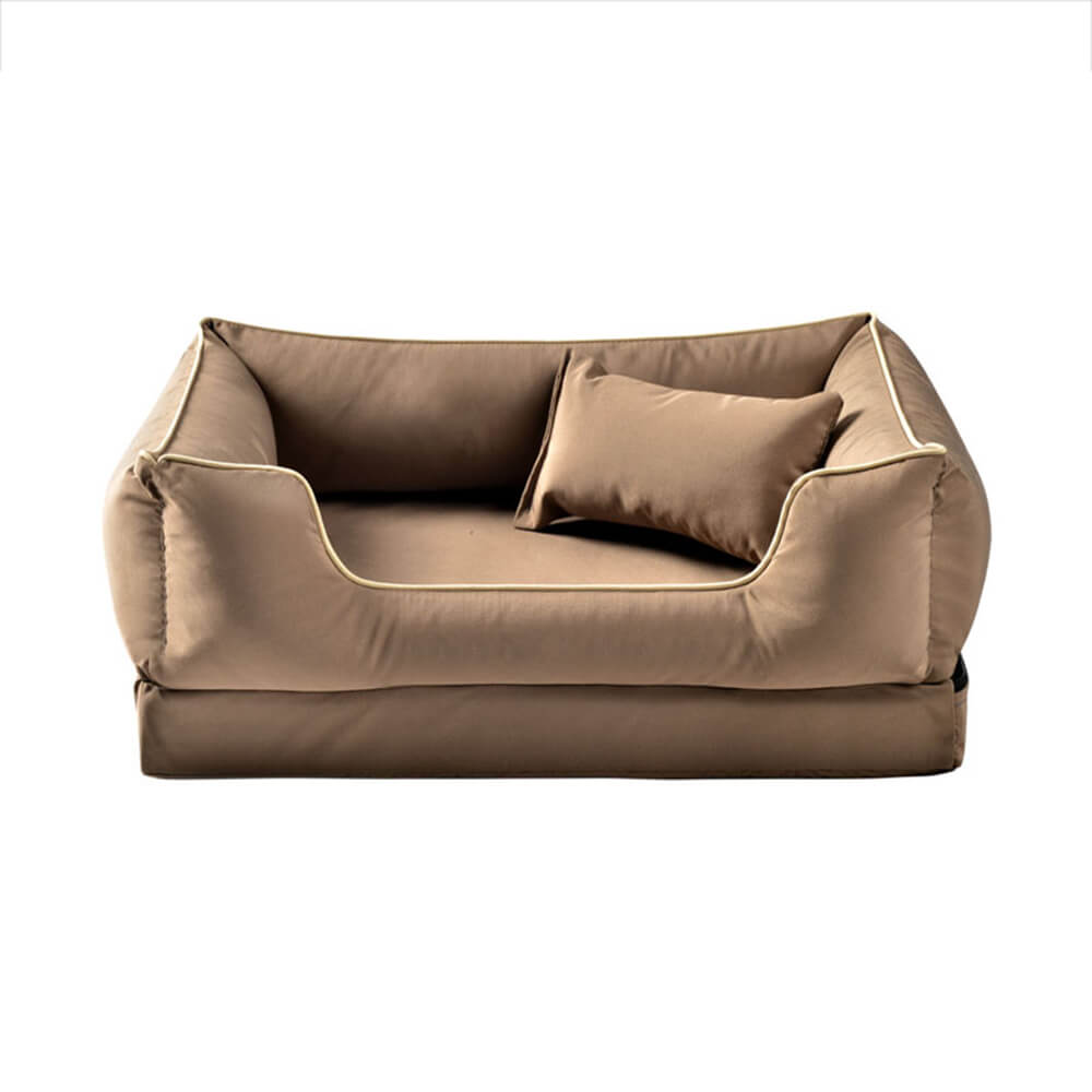 Cama de perros lavable antideslizante impermeable de estilo nórdico con almohada con almohada