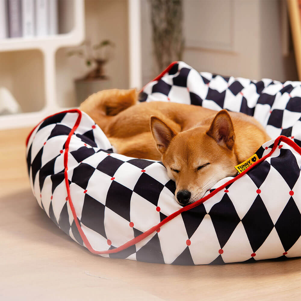 FunnyFuzzy Polygonal beruhigendes Sitzsack-Hundebett