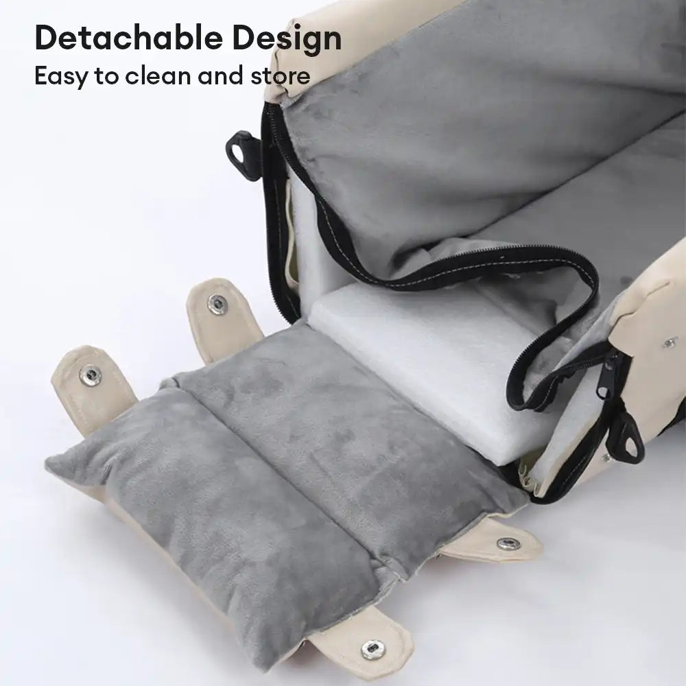 Asiento de auto para mascotas de la consola de mascotas de cuero de forma portátil Faux