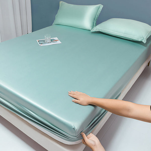 Sólido Premium <tc>Color</tc> Sábana ajustable y funda de colchón de lyocell de 100 % seda refrescante