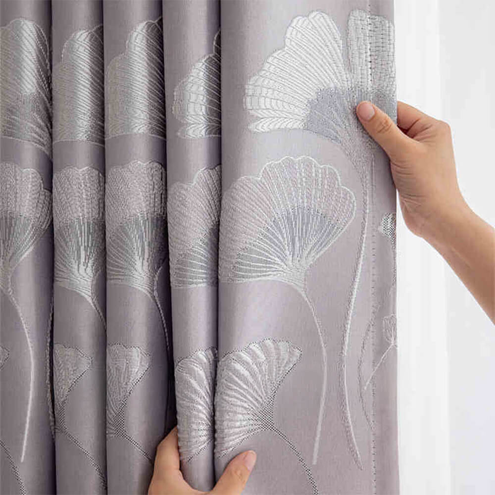 Refined Jacquard Breathable Noise Reduction  Blackout Curtains