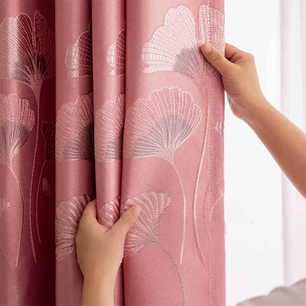 Refined Jacquard Breathable Noise Reduction  Blackout Curtains