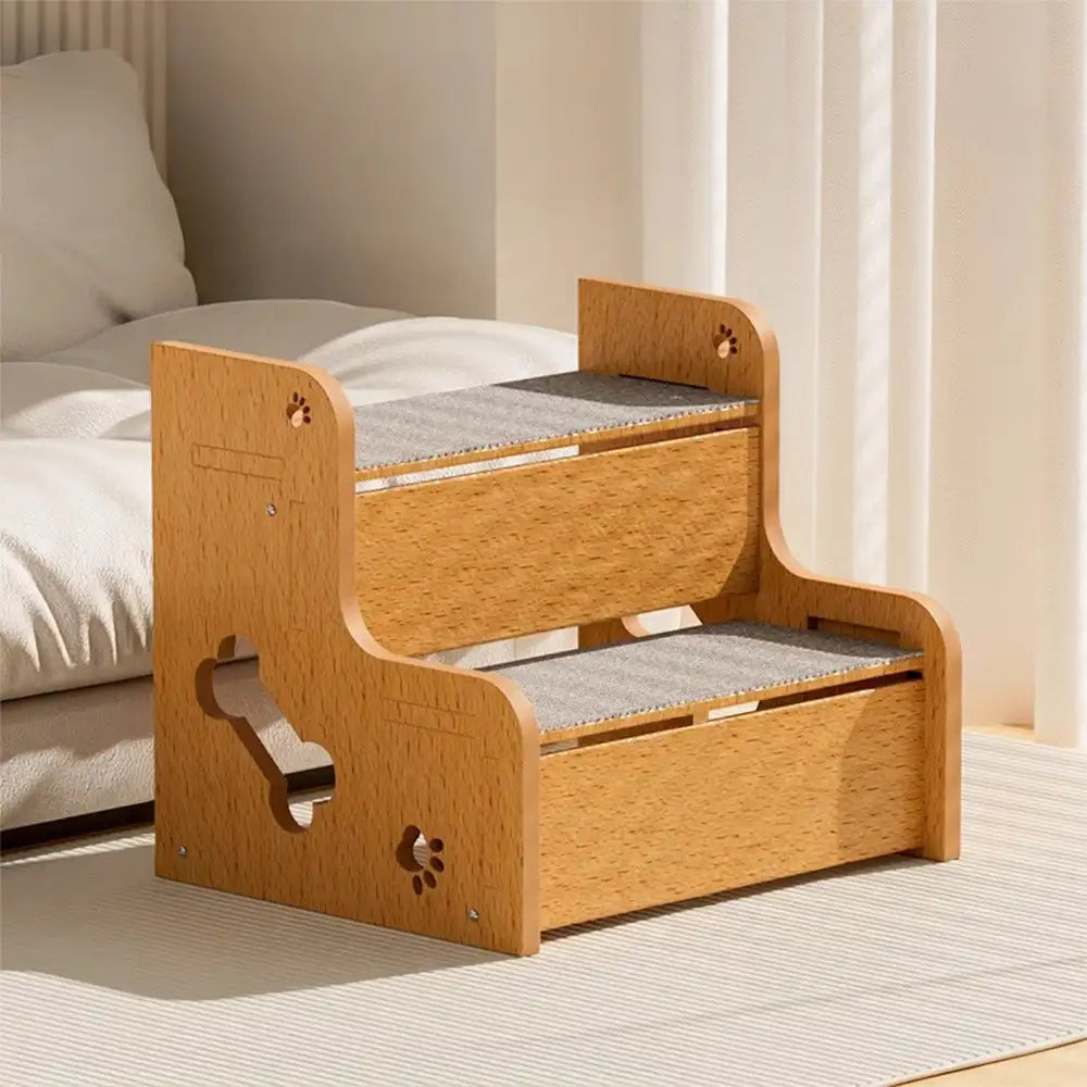 Escaleras de rampa para perros sin deslizamiento de madera resistente