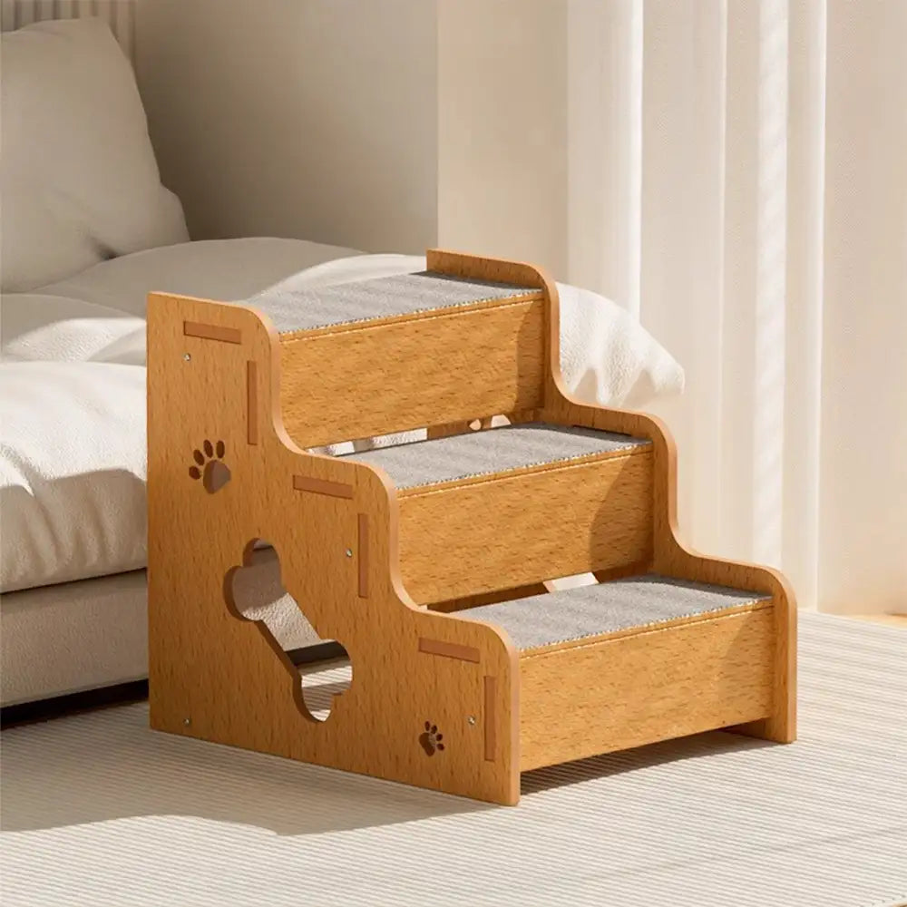 Escaleras de rampa para perros sin deslizamiento de madera resistente