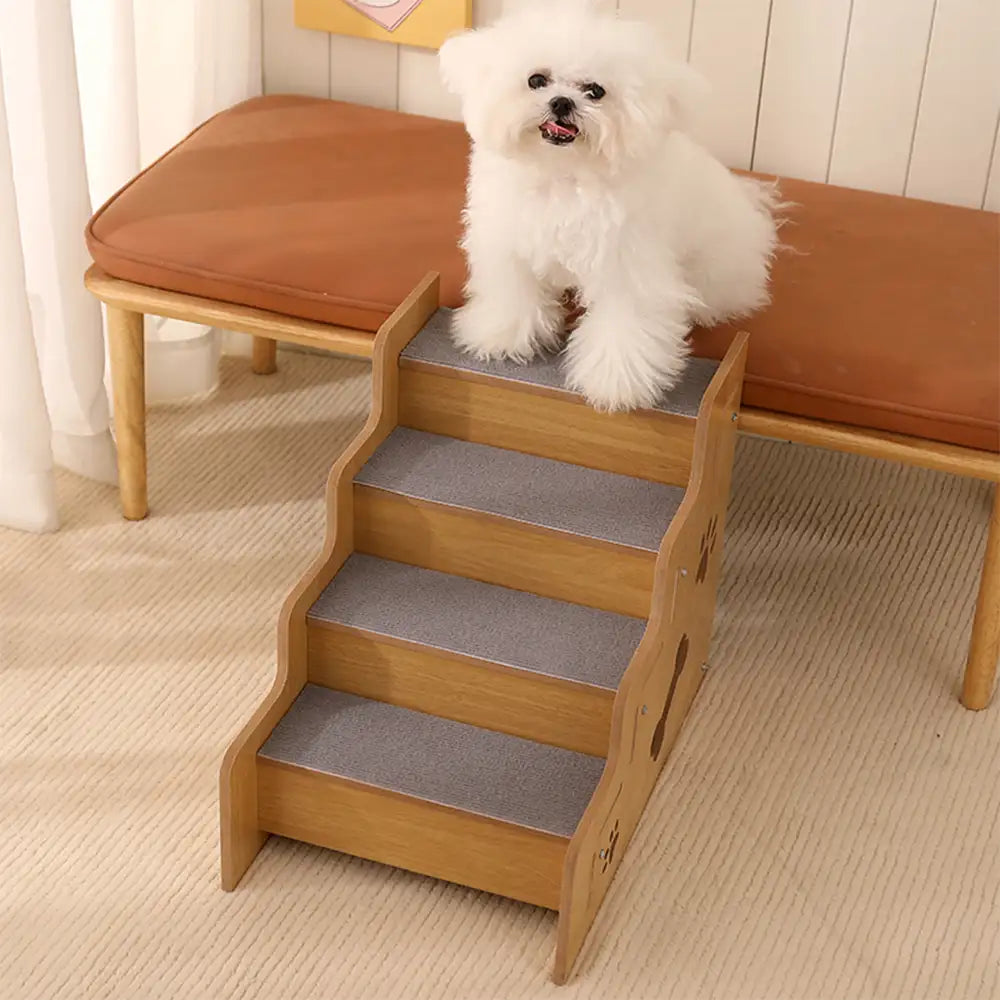 Escaleras de rampa para perros sin deslizamiento de madera resistente