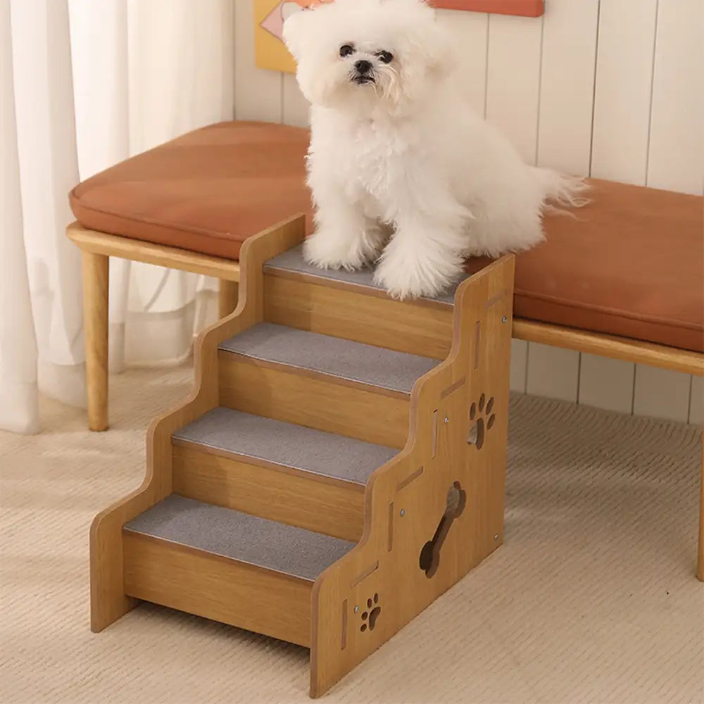 Escaleras de rampa para perros sin deslizamiento de madera resistente