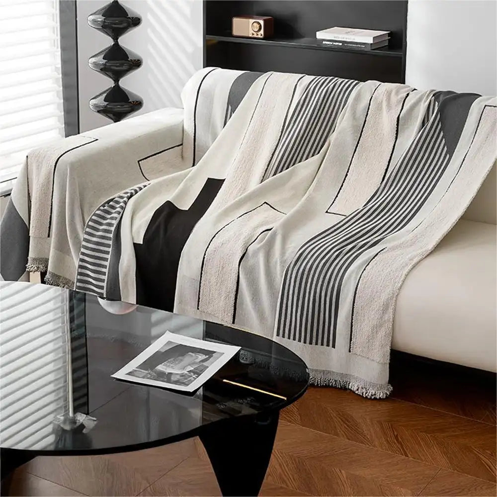 Stripe Art Scratch Scratch Chenille Multifuncional Sofa Protector Couch Cubierta
