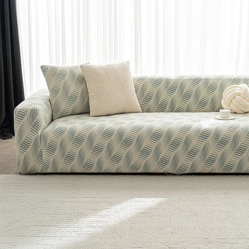 Grueso vellón polar Jacquard Cubierta del sofá el estiramiento anti-Stratch