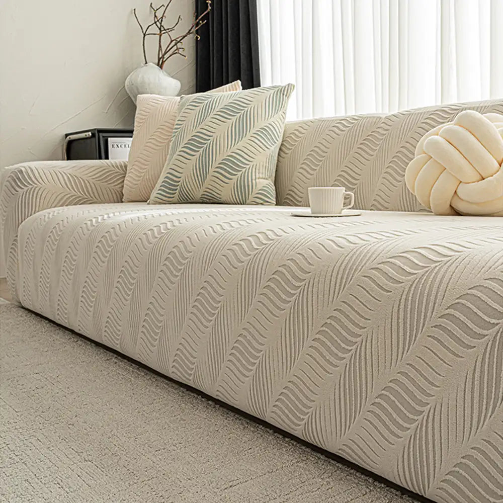 Grueso vellón polar Jacquard Cubierta del sofá el estiramiento anti-Stratch