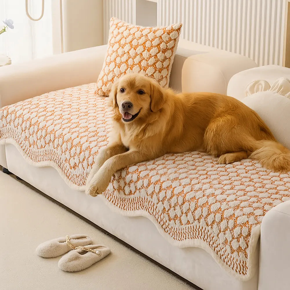 Vintage clásico chenille scratch sofá cubierta protectora de sofá protectora