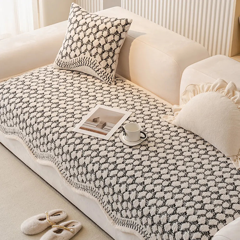 Vintage clásico chenille scratch sofá cubierta protectora de sofá protectora