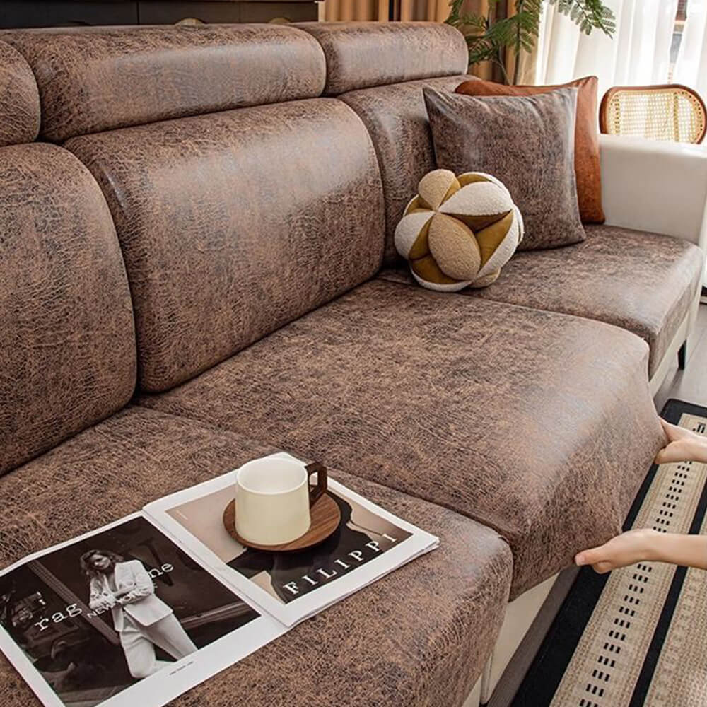 Cubierta de sofá mágica de poliéster de poliéster de poliéster sedoso y repelente de agua vintage