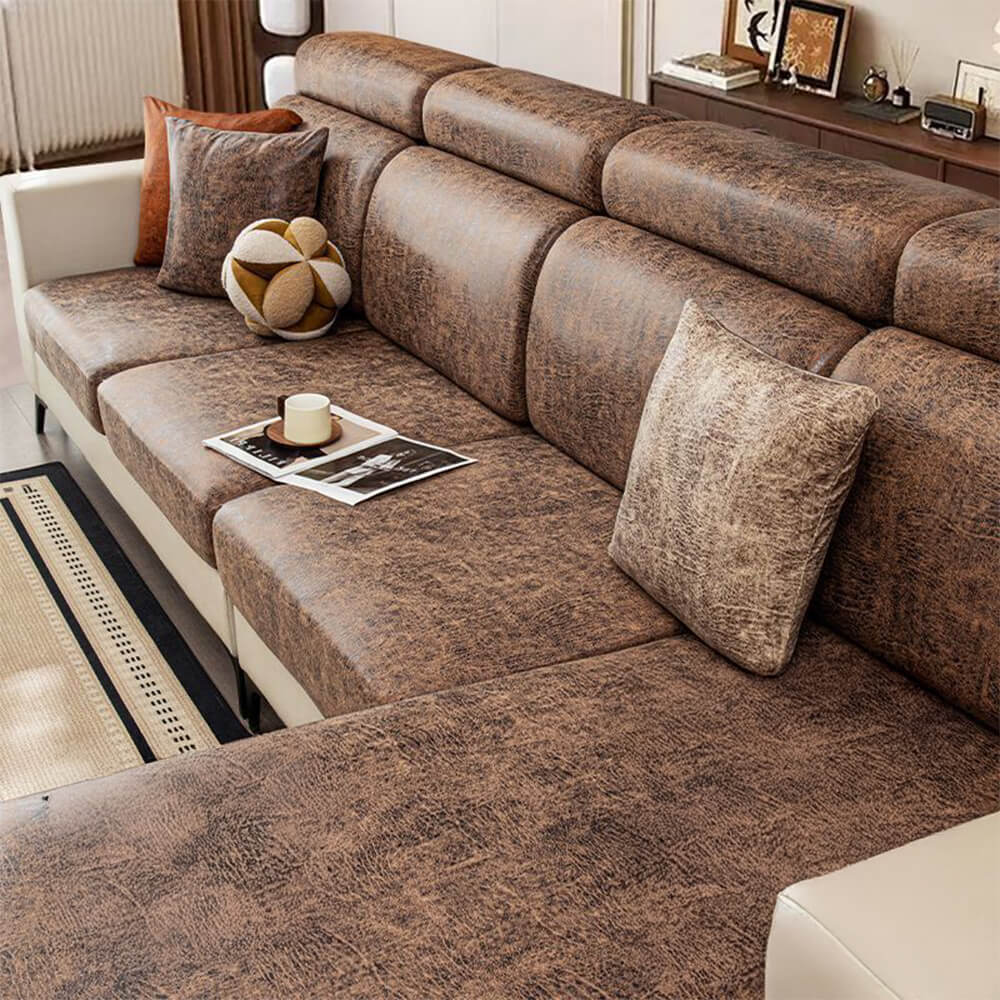 Cubierta de sofá mágica de poliéster de poliéster de poliéster sedoso y repelente de agua vintage
