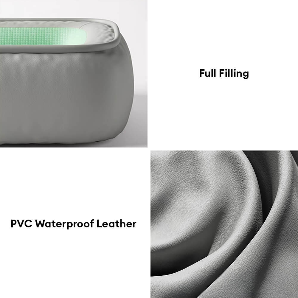 Cama de perros de soporte completo resistente a los arañazos de cuero no resistente al agua