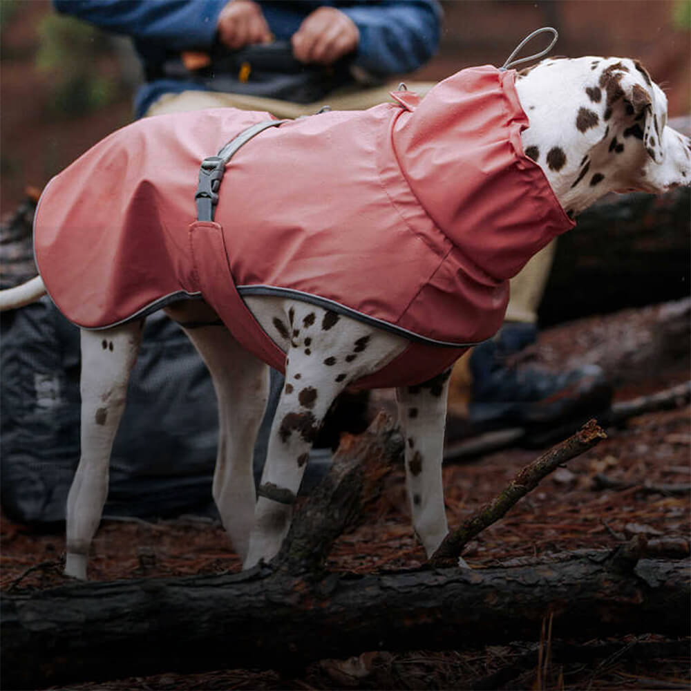 Adjustable Turtleneck Reflective Jacket Dog Human Matching Raincoat