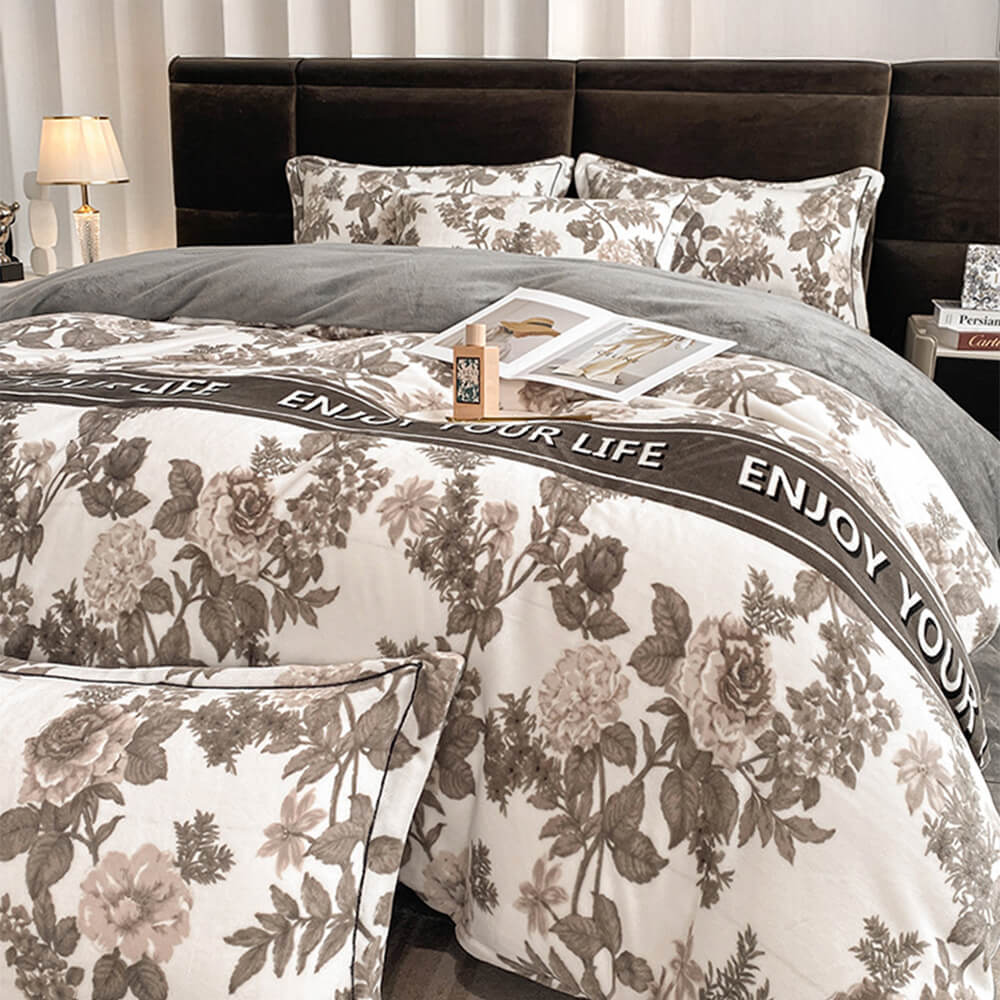 Elegante foglio del letto di calore antistatico in velluto in velluto europeo