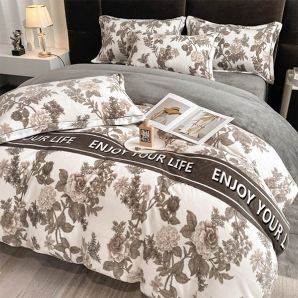 Elegante estilo europeo Velvet Velveto Antiestático de calidez Red de la cama