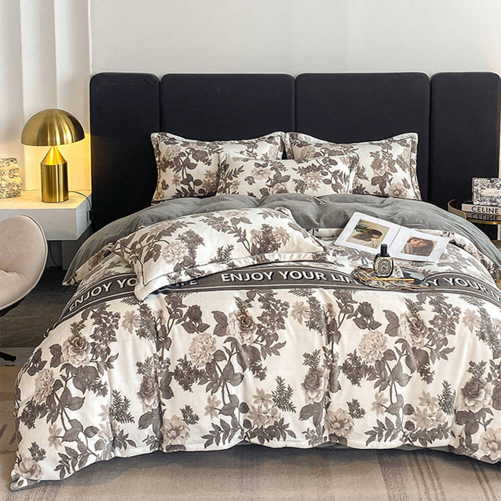 Elegante foglio del letto di calore antistatico in velluto in velluto europeo