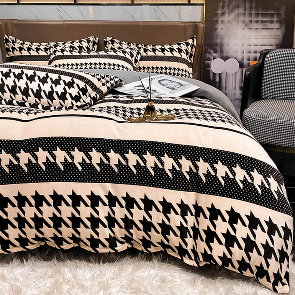 Elegante foglio del letto di calore antistatico in velluto in velluto europeo