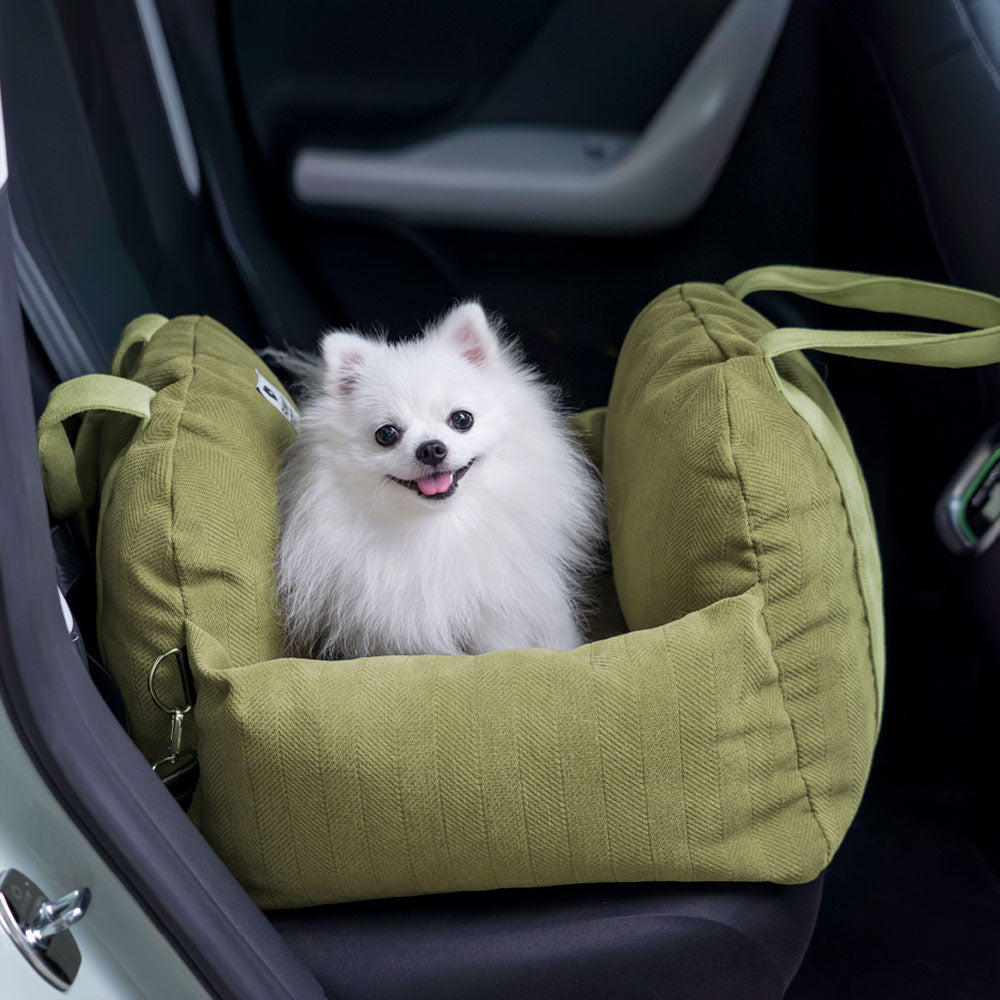 Cama de asiento de coche para perro cachorro de seguridad con refuerzo de viaje en espiga