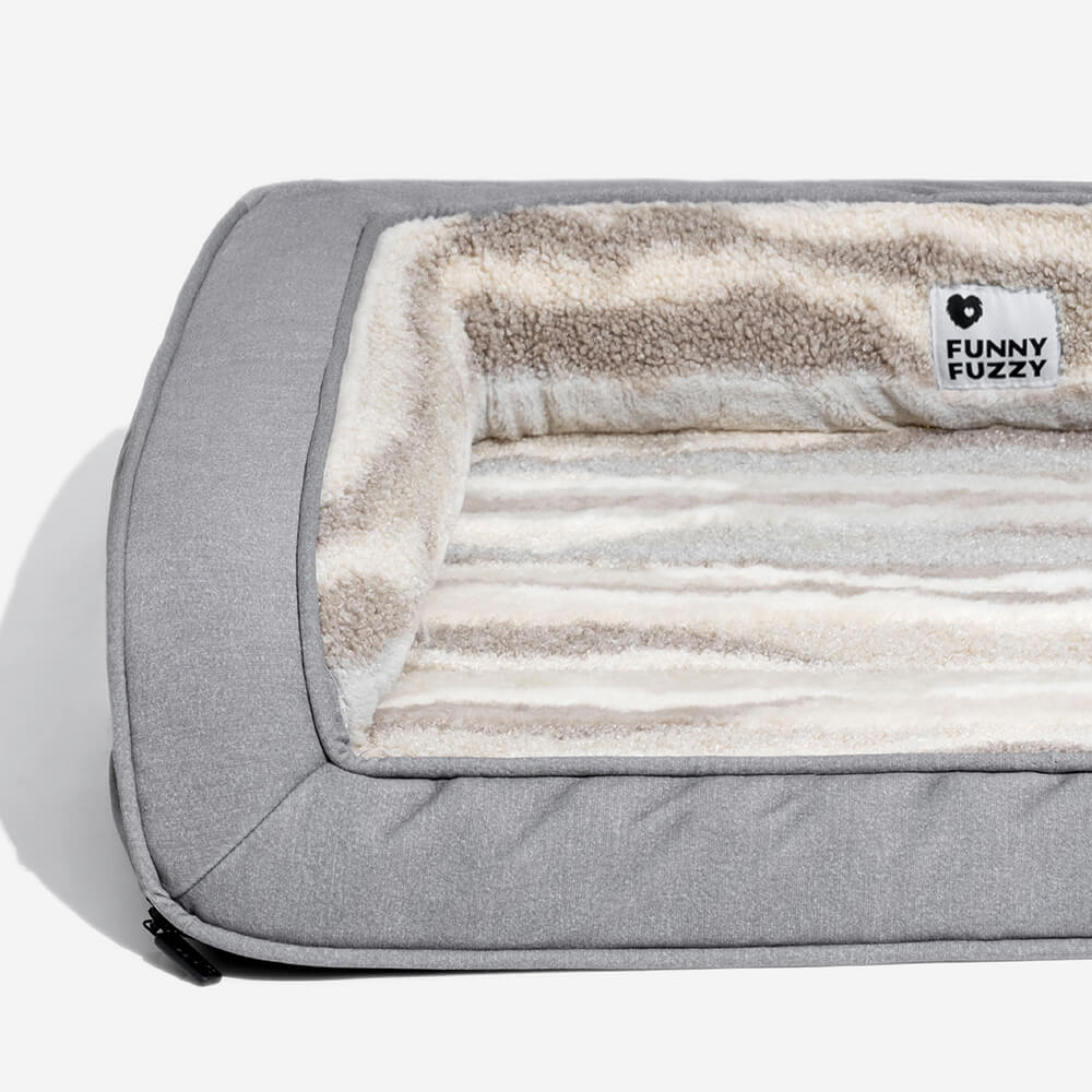 Modern Style Faux Lambswool Cozy Orthopedic Dog Sofa Bed