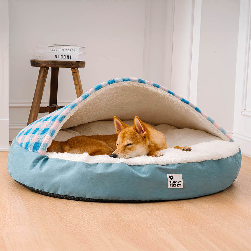 Cama nido para mascotas con dosel redondo Dream Hideaway para perros