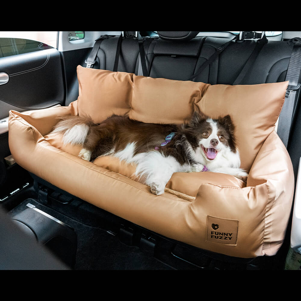 <tc>Asiento de coche para perros, asiento trasero protector para viaje - mediano y grande</tc>