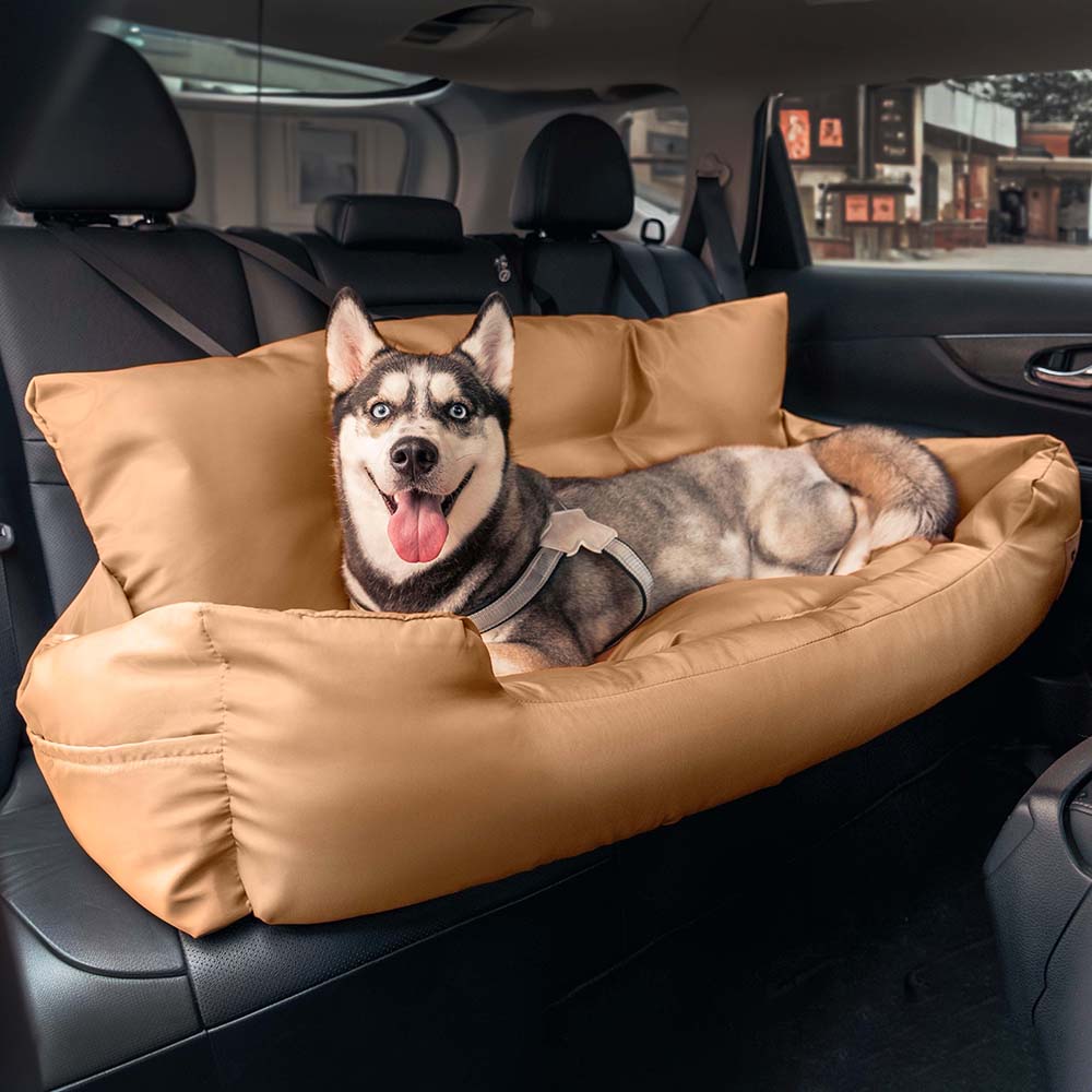 Traversin de voyage imperméable de sécurité pour chien de taille moyenne et grande taille, lit de siège arrière de voiture