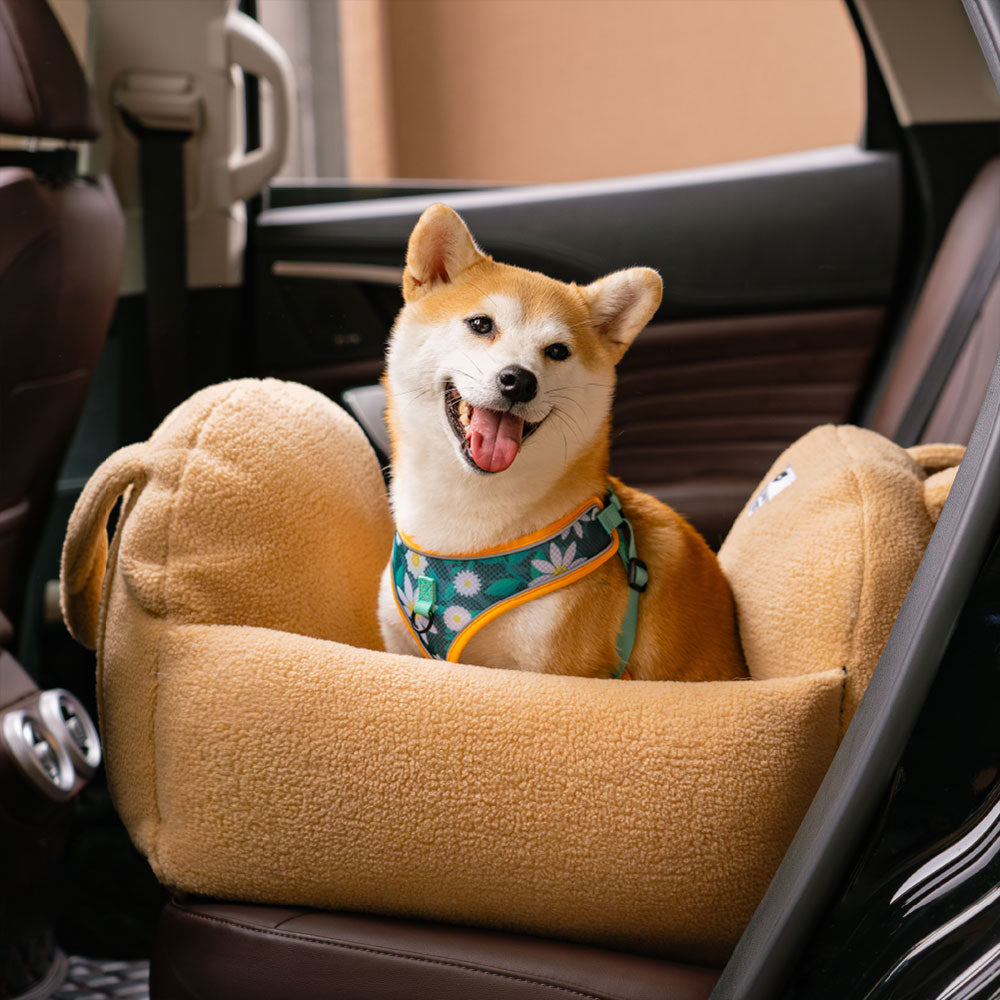 Lit de siège de voiture pour chien, protecteur de voyage, confortable et épais, en fausse laine d'agneau