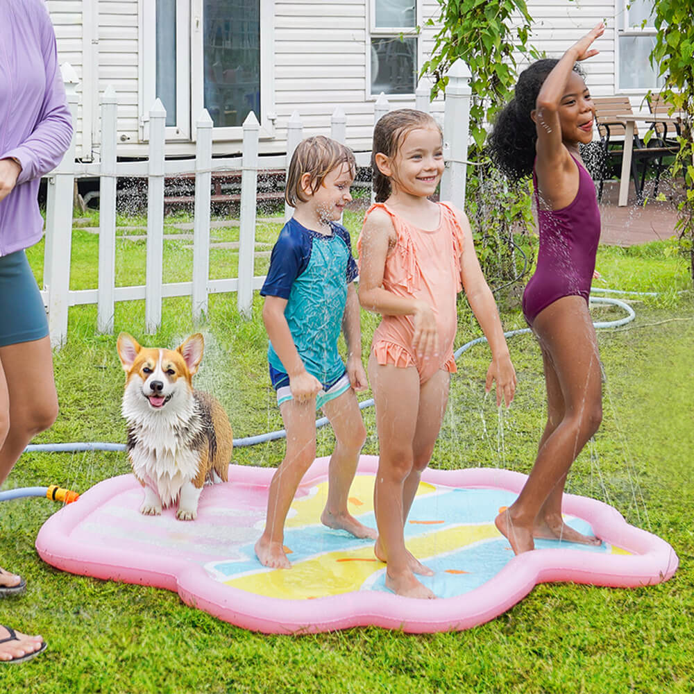 Verano al aire libre inflable Splash Play Mat perro rociador Pad