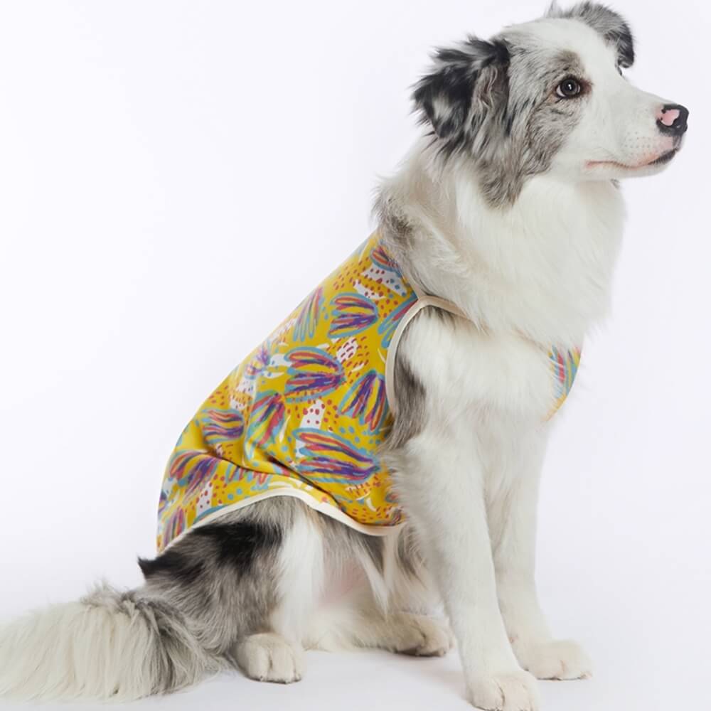 Chaleco para perros estilo hawaiano ropa para mascotas de verano