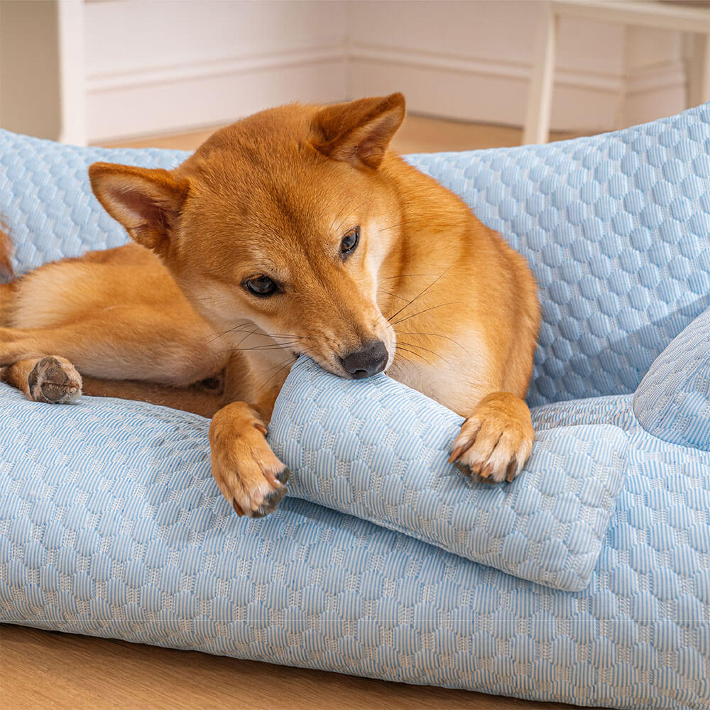 <tc>Cama para mascotas refrescante de seda de hielo, sofá cama lavable y transpirable para perros</tc>