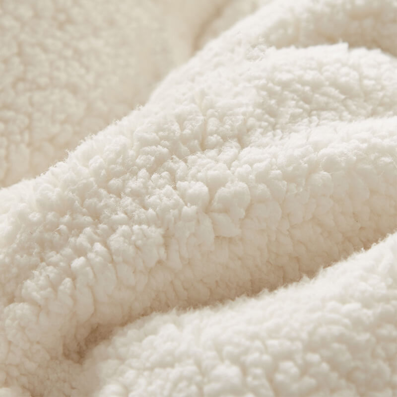 Großes gemütliches Kissenbett aus Lammwolle für menschliche Haustiere