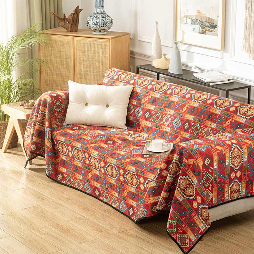 Funda de sofá de manta multifuncional de jacquard marroquí