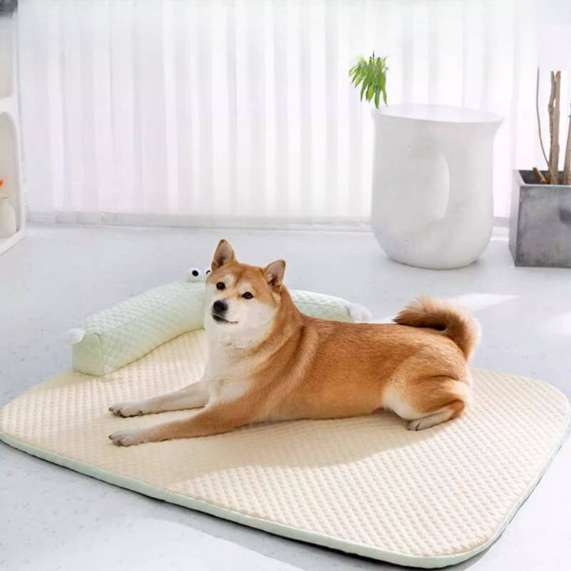 Cama para perros con protección de cuello y cama para mascotas con enfriamiento natural