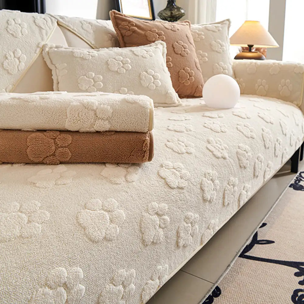 Chenille Art Corrugated Breatable No-Slip Couch Cover Coach